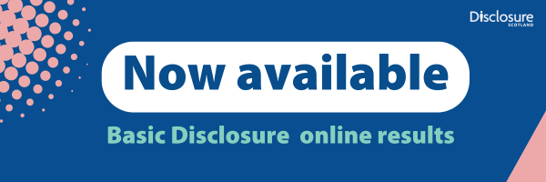 Graphic with text saying now available, basic disclosure results online